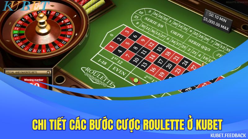 Chi tiết các bước cược Roulette ở Kubet