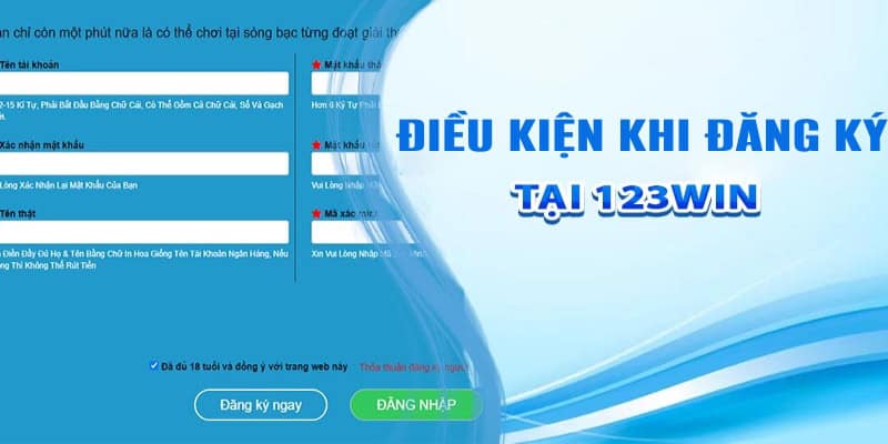 Các Điều Kiện Người Chơi Lưu Ý Trước Khi Thực Hiện Đăng Ký 123win